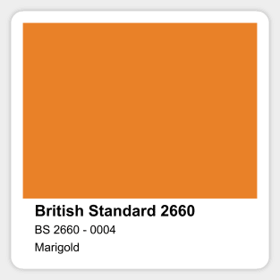 Marigold Yellow British Standard 0004 Colour Swatch Sticker